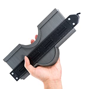 EtekStorm Contour Gauge with Lock Profile Gauge 10 Inch(25cm) Plastic Woodworking Shape Tracing Template Measuring Tool Precisely Copy Irregular Shapes Profile Copy Gauge Tool (10IN With Lock)