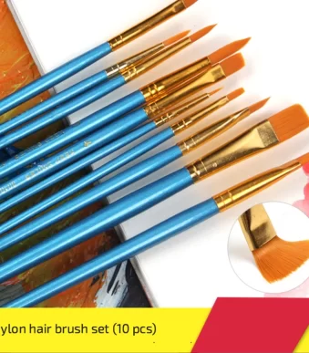 10-Pcs-Artists-Paint-Brush-Set-Acrylic-Watercolor-Round-Pointed-Nylon-Tip-Hair-Multifunction-hook-line.jpg_Q90.jpg_
